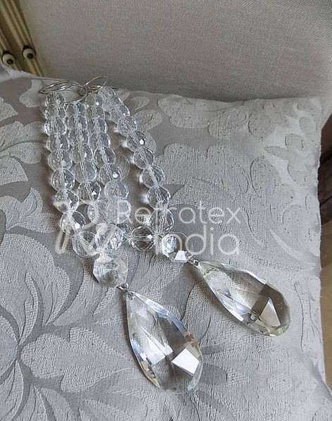 Crystal BTC138 Beaded Tie Back, for Curtains Holding