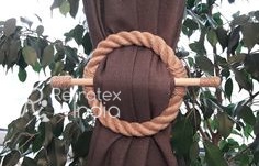 Non Polished JTC107 Jute Ring Tieback, for Curtains Holding, Feature : Stylish