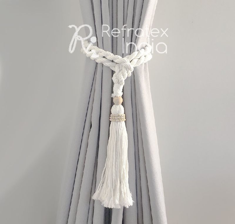 Cotton MCTC110 Macrame Tie Back, for Curtains Holding