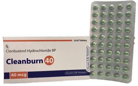Cleanburn 40mcg Tablets, Type Of Medicines : Allopathic