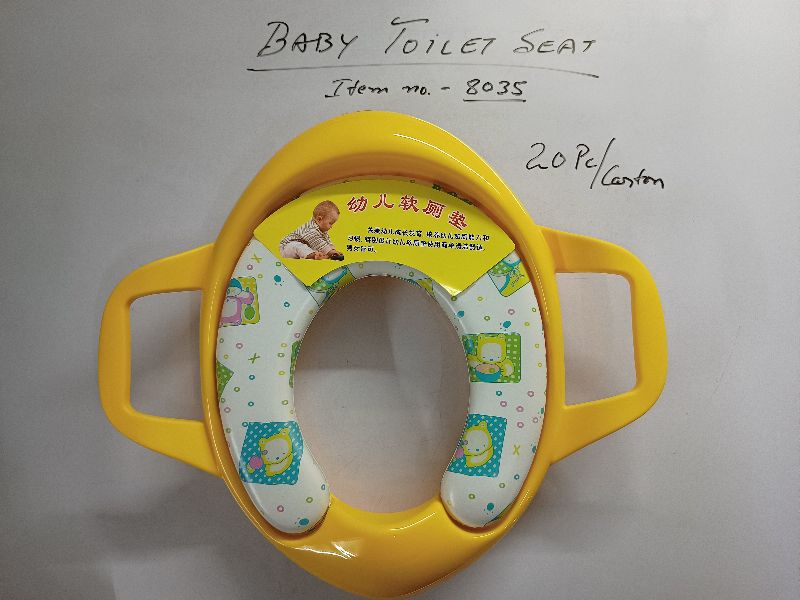 Oval Plastic Baby Toilet Seat, Color : Yellow