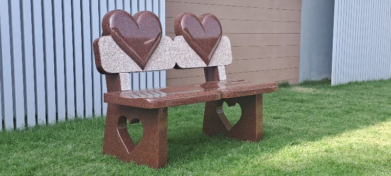 Polished Stone Valentines Park Bench, Feature : Eco Friednly, High Utility, Less Maintenance, Long Life