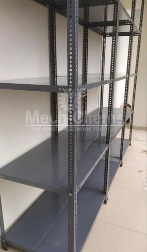 Mild Steel Slotted Angle Storage Rack, Color : Dark Grey