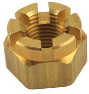 Polished Brass Castle Nuts, Length : 20-30mm
