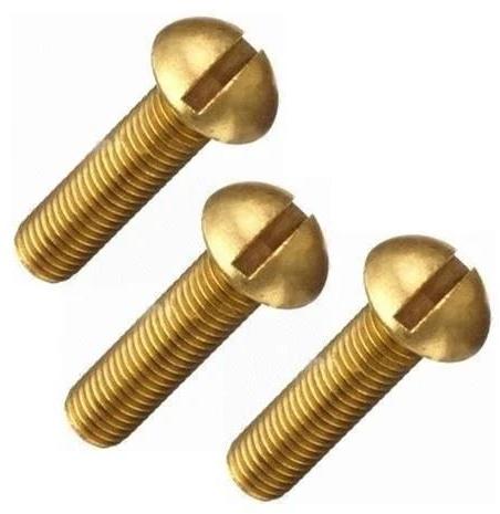 Brass Slotted Round Head Screw, Length : 40-50mm