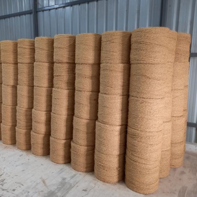 Double Twist Coconut Fibre coir yarn, for Rugs, Carpets, Packing material, Feature : Eco Friendly
