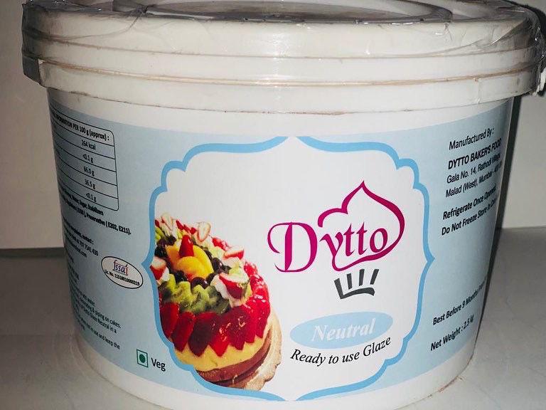 Dytto Neutral Cake Glaze Gel, Packaging Size : 1kg