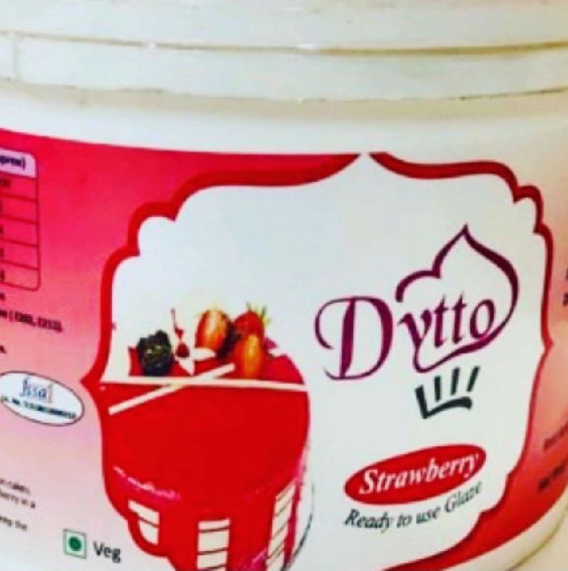 Dytto Strawberry Cake Glaze Gel, Packaging Size : 1kg
