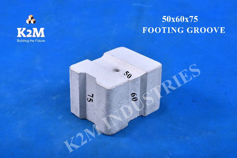 50 x 60 x 75mm Groove Footing Concrete Cover Blocks