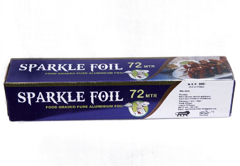 Aluminium Foil Paper 72 Mtr*, For Packing Food, Color : Silver