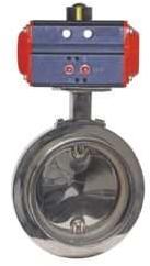 Stainless Steel Pneumatic Actuated Butterfly Valve, for Water Fitting