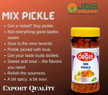 JBS Orgee mix pickle, Packaging Type : Plastic Jar