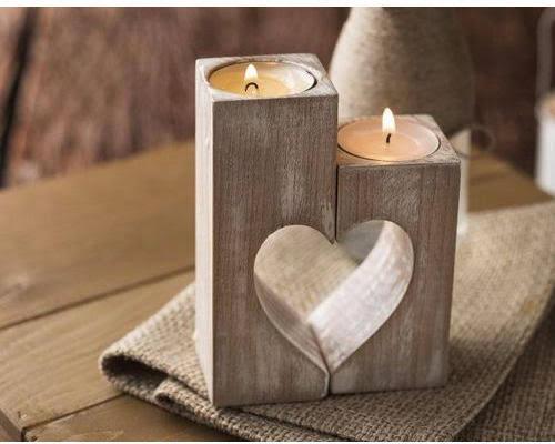 Polished Wood Candle Holder, For Good Quality, Long Life, Technique : Handmade