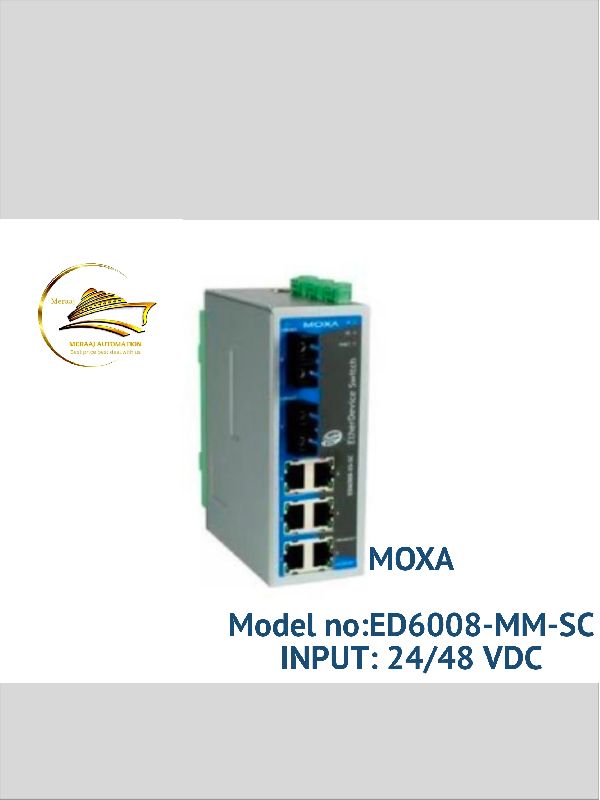 Moxa eds6008-mm-sc ether device switch, Packaging Type : Paper Boxes