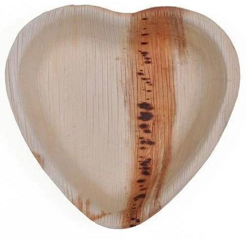 Heart Shaped Areca Leaf Bowl, Size : Customised
