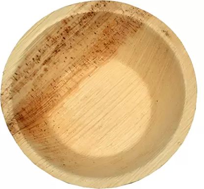 MRB4 Areca Leaf Round Bowl, for Gift Purpose, Hotel, Restaurant, Home, Size : 8.9cm/3.5”