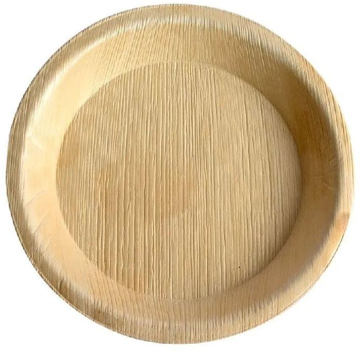 Rectangular SRP6 Areca Leaf Round Plate, for Serving Food, Size : 12.7cm/5”
