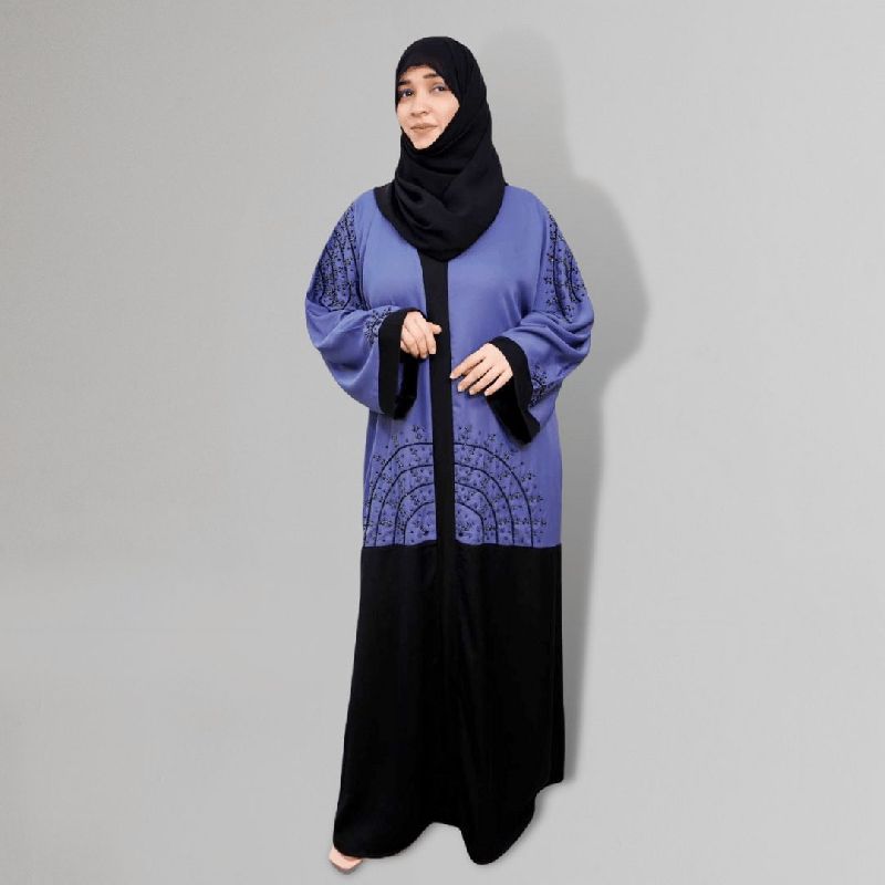 Ladies Black & Blue Abaya, Size : XL