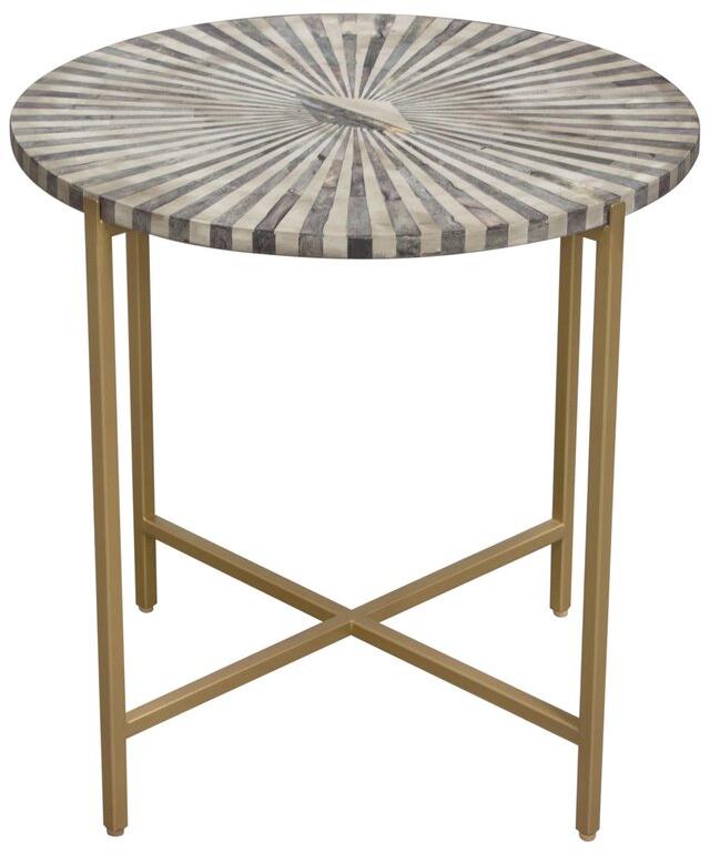 Round Mother of Pearl Cross Leg Table, for Hotel, Home, Size : Standard