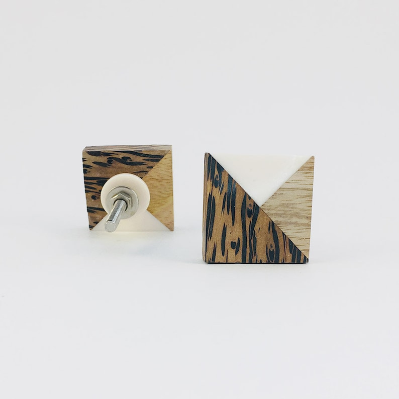 Polished Wooden Drawer Knobs, Shape : Square