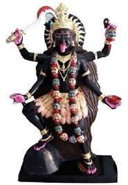 Plain Marble Kali Mata Statue, Packaging Type : Thermocol Box