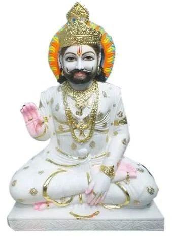 Marble Khatu Shyam Baba Statue, for Temple, Gifting, Pattern : Plain, Printed