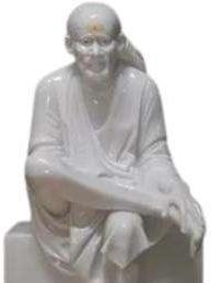 Marble Sai Baba Statue, for Temple, Home, Gifting, Pattern : Plain, Printed