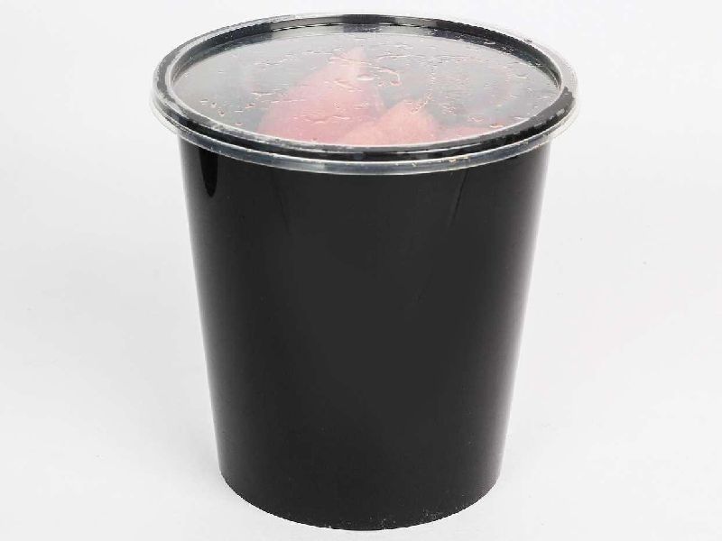1000ml Tall Black Plastic Container