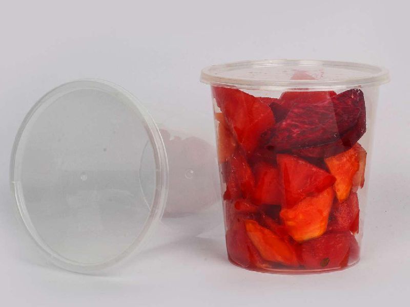 1250ml Transparent Round Plastic Container
