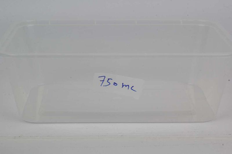 750ml Transparent Rectangular Plastic Container