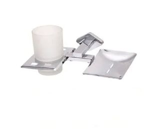 Stainless Steel Soap Dish with Tumbler Holder