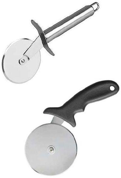 Manual Pipe Handle Pizza Cutter, Color : Metallic