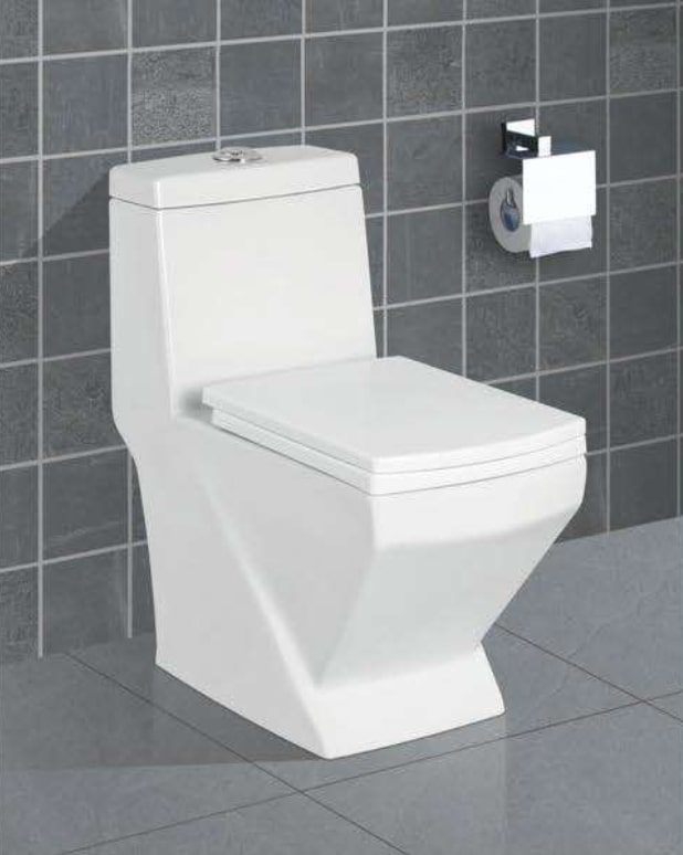 Ceramic 665x360x730mm One Piece Closet, for Toilet Use, Feature : Dual-Flush