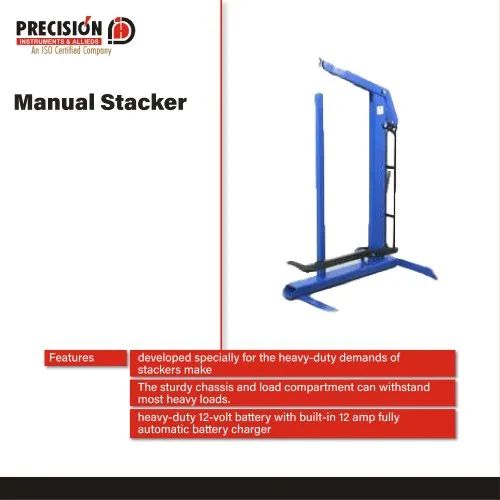 Precision Instruments Stainless Steel manual stacker, Color : Blue