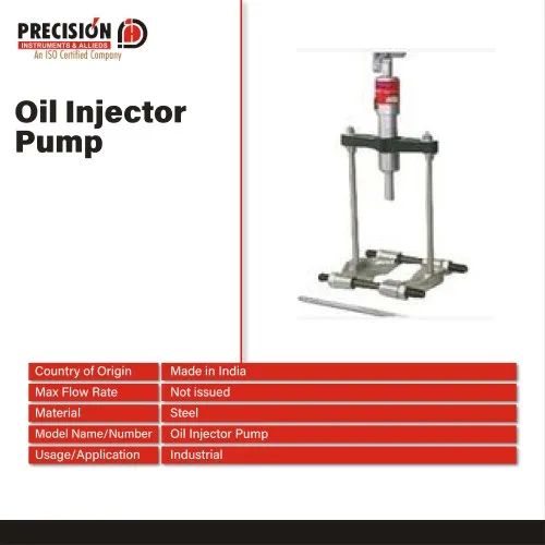 Precision Instruments High Pressure Semi Automatic Oil Injector Pump, for Industrial Use, Power : 1hp