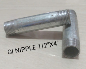 MEENAKSHII TRADERS 1/2x4Inch Gi Barrel Nipple, for Fittings, Color : Silver