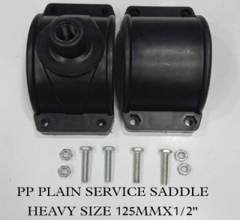 125mm Pp Plain Service Saddle, Color : Black