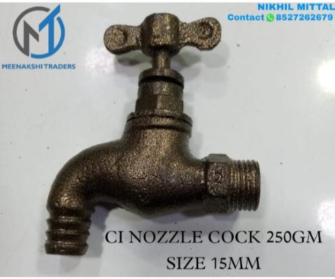 15mm Ci Nozzle Cock Tap, for Bathroom, Kitchen, Feature : Attractive Pattern, Durable, Eco Friendly