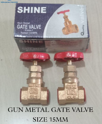 15mm Shine Gun Metal Gate Valve, for Water Fitting, Feature : Blow-Out-Proof, Casting Approved, Corrosion Proof