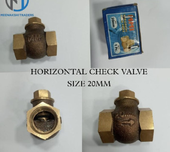 20mm Mmi Brass Horizontal Check Valve, for Gas Fitting, Oil Fitting, Water Fitting, Feature : Blow-Out-Proof