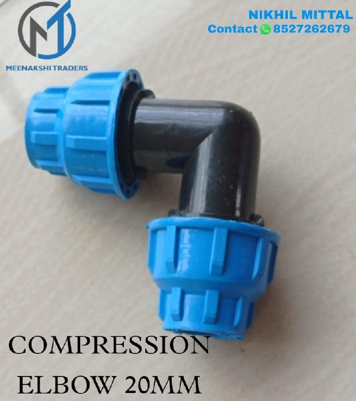 Non Coated Plastic 20mm Pp Compression Elbow, Feature : Shocked Resistance, Rust Proof, Light Weight