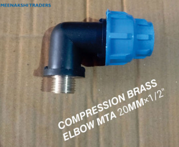 20mm X 15mm Compression Brass Elbow Mta