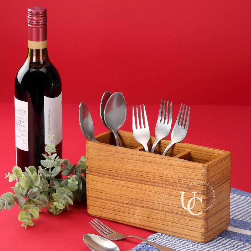 Utopia Choice Wooden cutlery holder, Feature : Sustainable