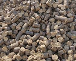 Hard Common mustard husk briquettes, Color : Brown