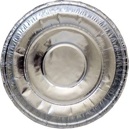 8INCH SILVER COATED PAPER PLATE, for Event, Nasta, Party, Snacks, Utility Dishes, Size : Multisizes