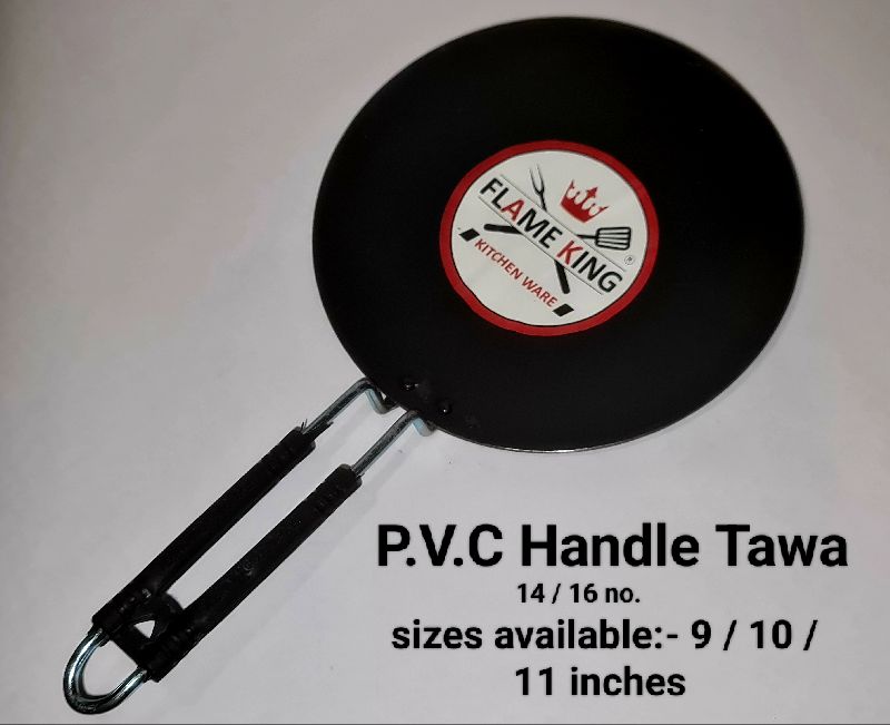Metal PVC handle tawa, Color : Black