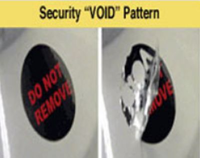 PVC Tamper Proof Stickers