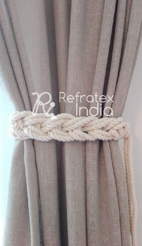 Non Polished Cotton MCTC119 Rope Tieback, for Curtains Holding, Feature : Stylish