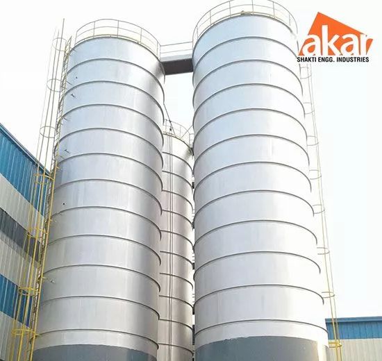 Grain Silo Storage Container, Material Metal Akar Shakti Engg