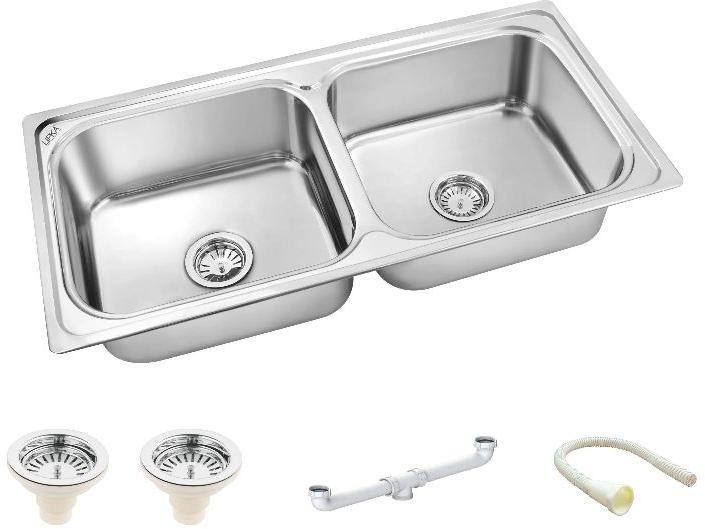 Polished Kitchen Steel Sink, Color : Silver